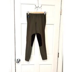 Irideon Riding Breeches Womens Sz S Brown Equestrian‎ Tights Suede Knee Patches
